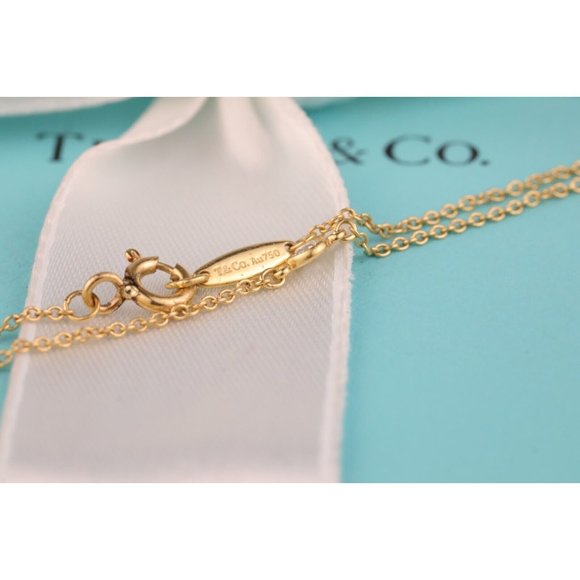 Tiffany & Co. Elsa Peretti 3 Diamonds By The Yard 18k Yellow Gold 7” Bracelet - Picture 4 of 8